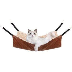 Cat Hammock Bed, Medium Reversible Pet Cage Hammock Hanging Soft Pet Bed